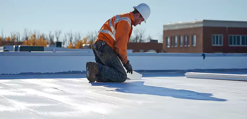 Flat Roof Drain Installation in Kenosha